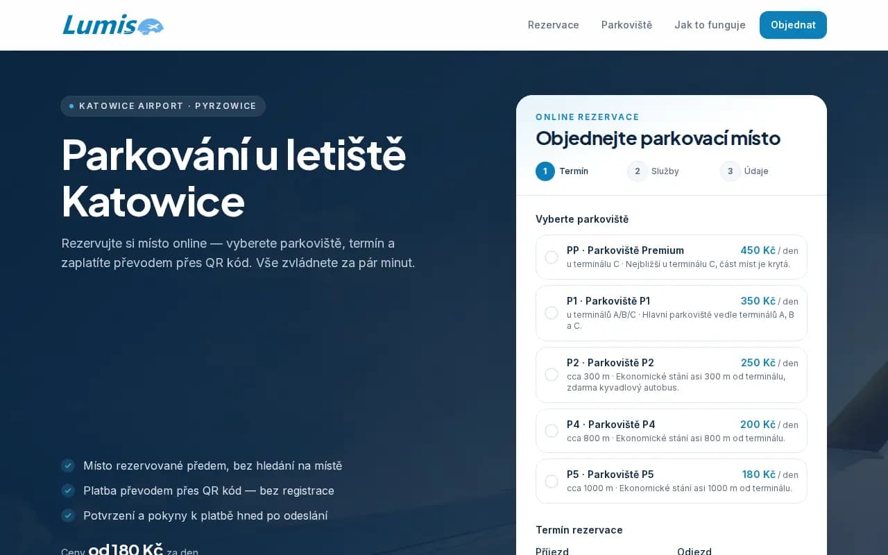 Screenshot webu parkovani-katowice.cz — Parkování Katowice